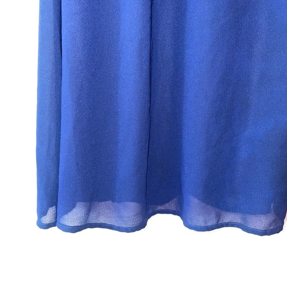 Altar’d State Navy Blue Crochet Sleeve Lined Mini Dress Small Women’s - Picture 4 of 10